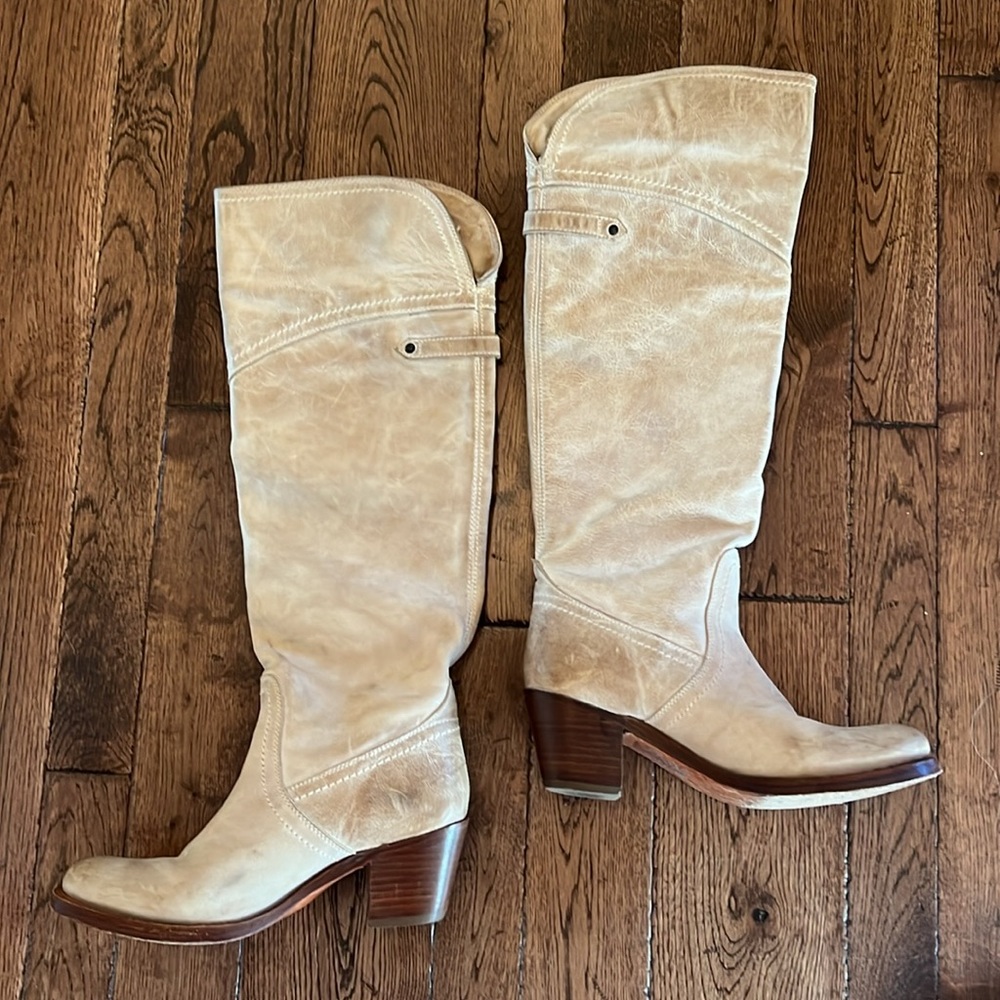 Frye boots cream white tan size 7 - Picture 4 of 6